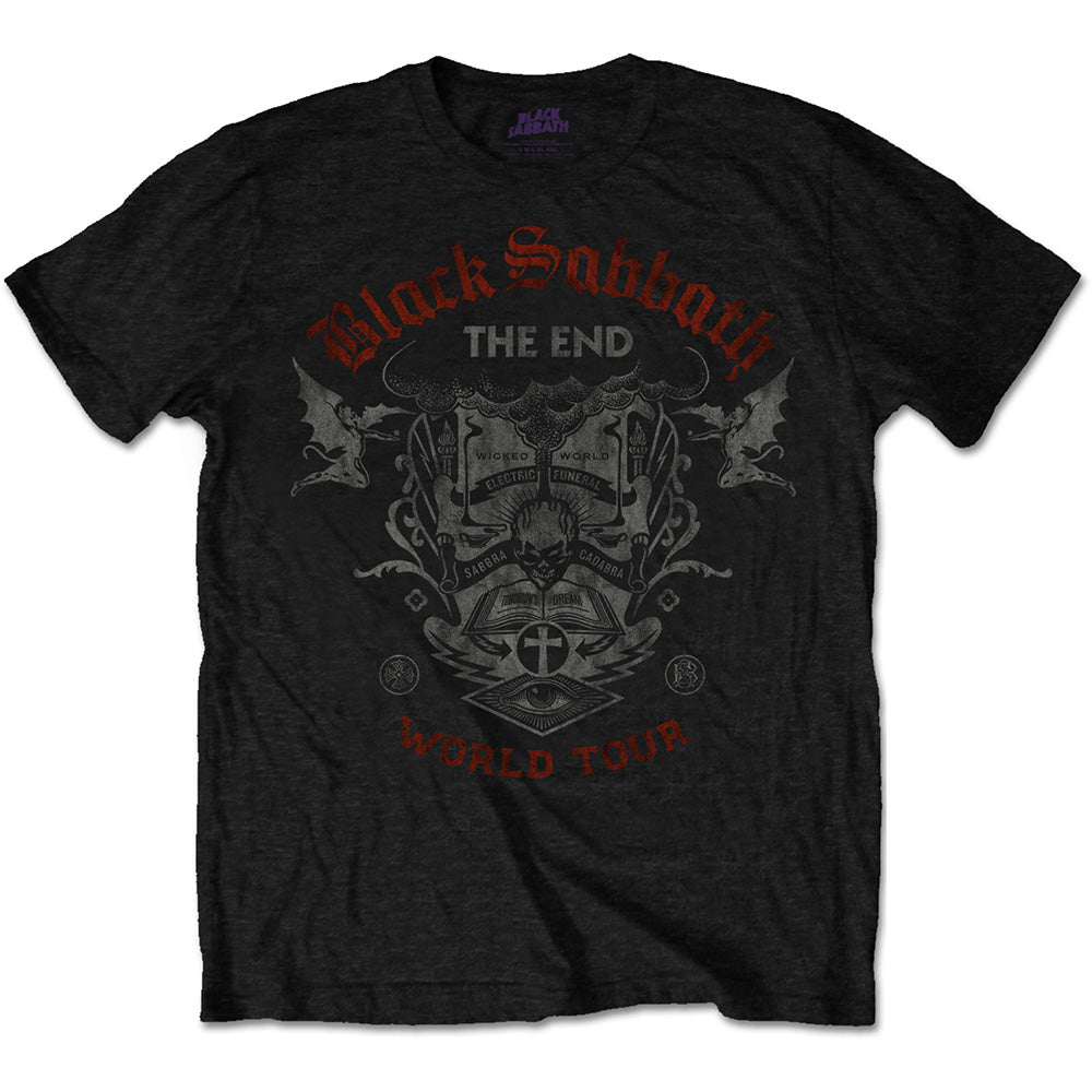 Black Sabbath Unisex T-Shirt: The End Reading Skull T-Shirt