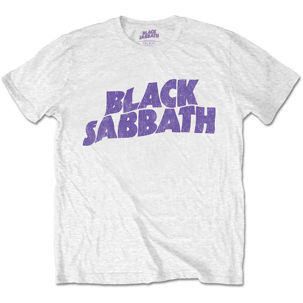 Black Sabbath Unisex T-Shirt: Wavy Logo Vintage (Retail Pack) T-Shirt