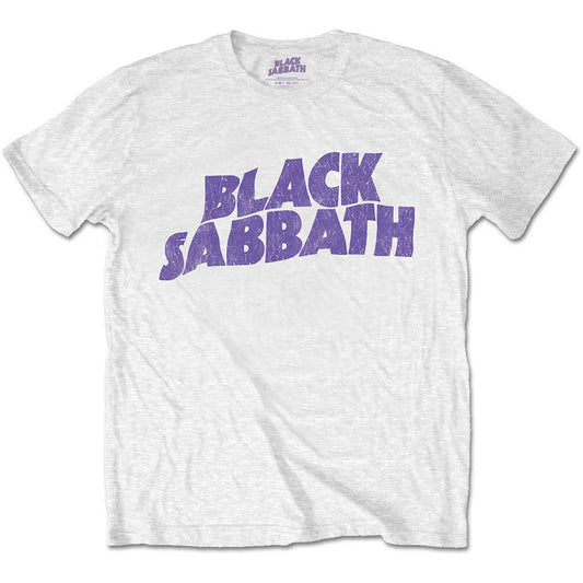 Black Sabbath Unisex T-Shirt: Wavy Logo Vintage (Retail Pack) T-Shirt