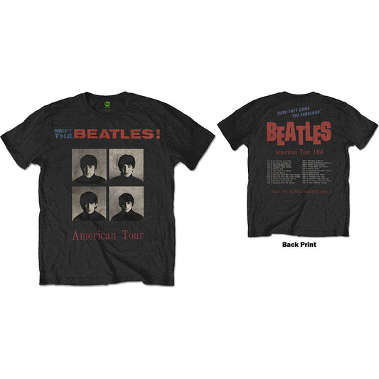 The Beatles Unisex T-Shirt: American Tour 1964 (Back Print) T-Shirt