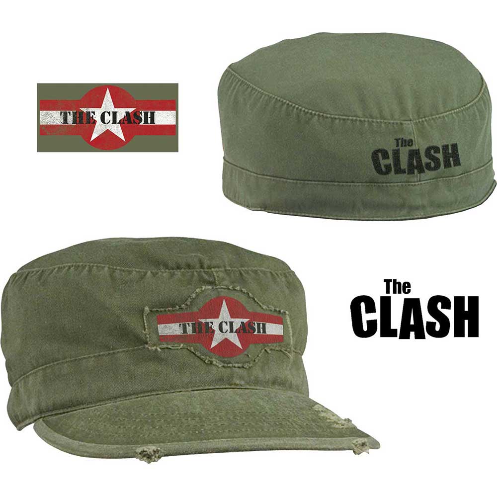 The Clash Unisex Military Cap: Star Logo (Distressed) Military Cap