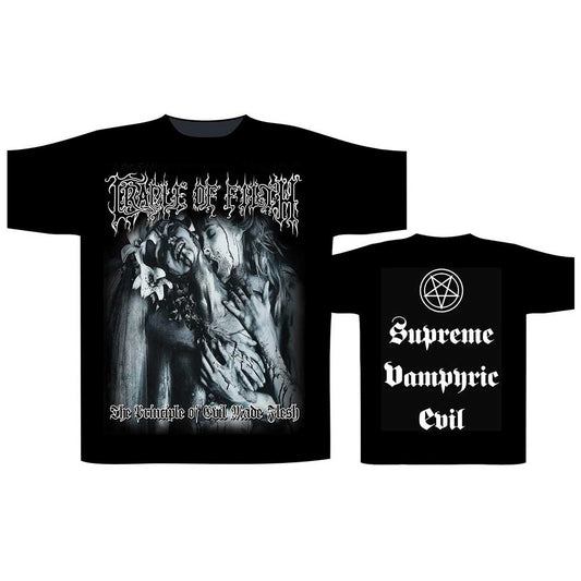 Cradle Of Filth Unisex T-Shirt: Supreme Vampiric Evil (Back Print) T-Shirt