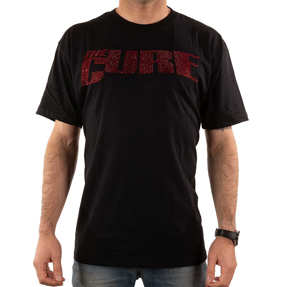 The Cure Unisex Embellished T-Shirt: Logo (Diamante) Embellished T-Shirt