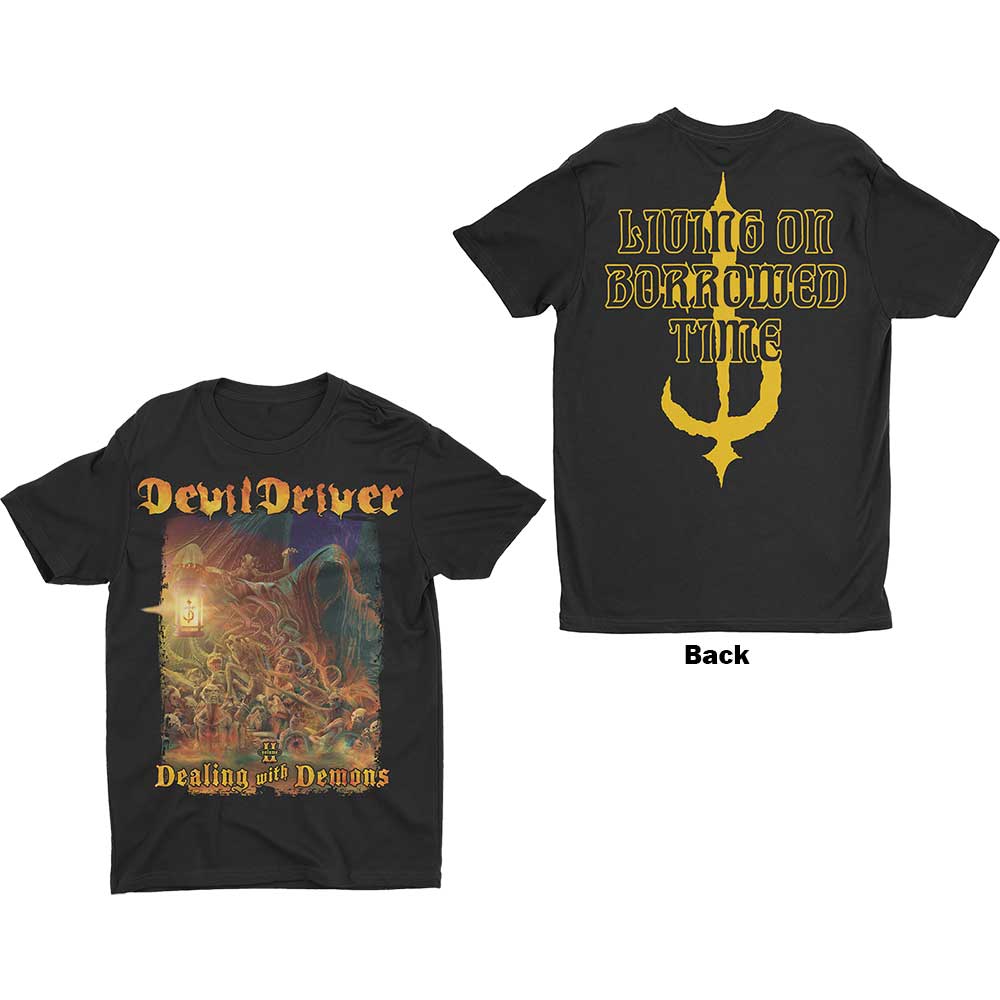 DevilDriver Unisex T-Shirt: Borrowed (Back Print) T-Shirt