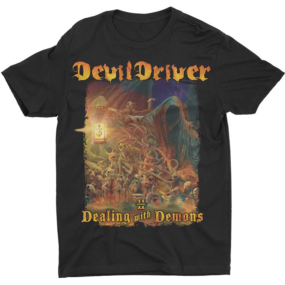DevilDriver Unisex T-Shirt: Borrowed (Back Print) T-Shirt