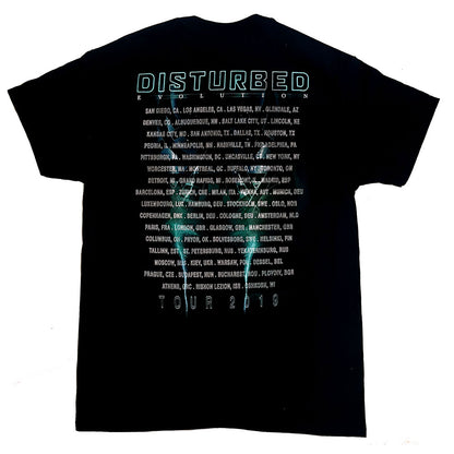 Disturbed Unisex T-Shirt: Apocalypse Date back (Back Print) (Ex-Tour) T-Shirt