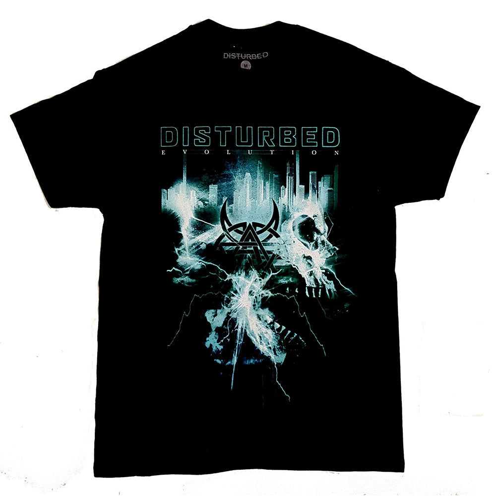 Disturbed Unisex T-Shirt: Apocalypse Date back (Back Print) (Ex-Tour) T-Shirt