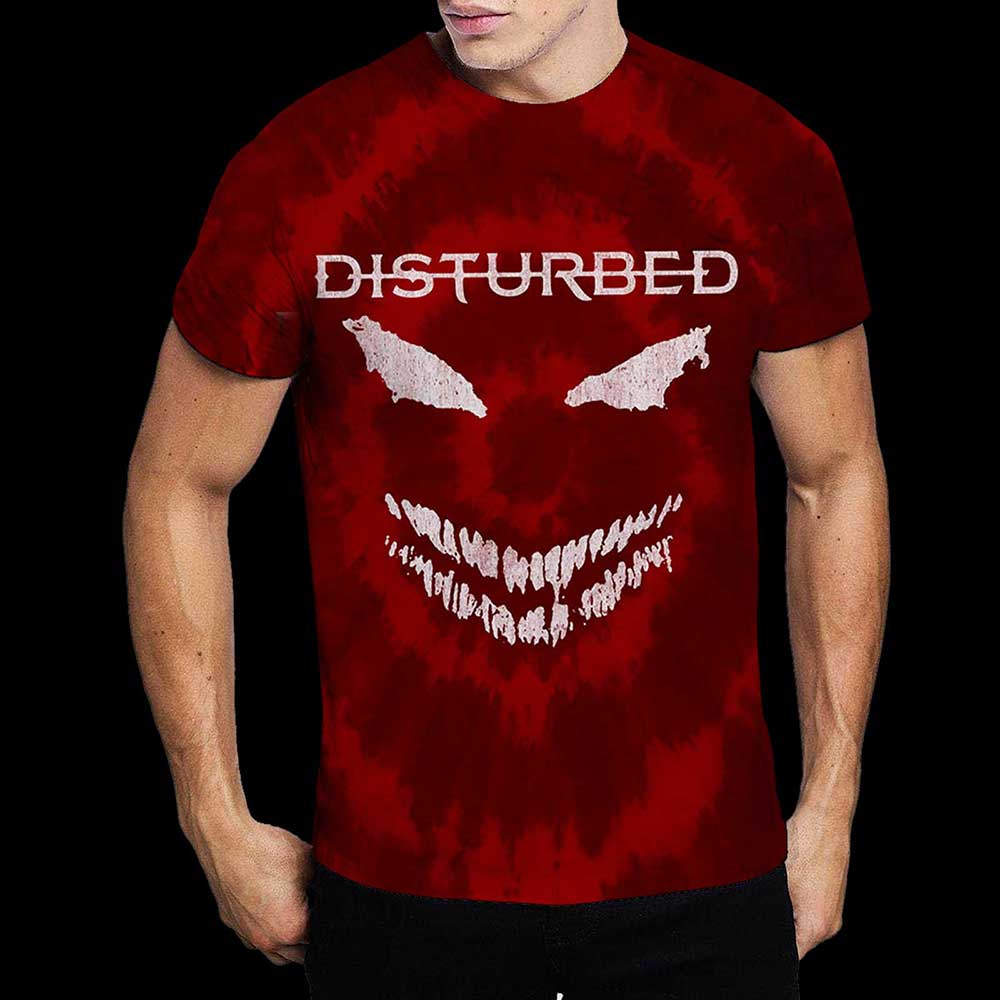 Disturbed Unisex T-Shirt: Scary Face (Wash Collection) T-Shirt