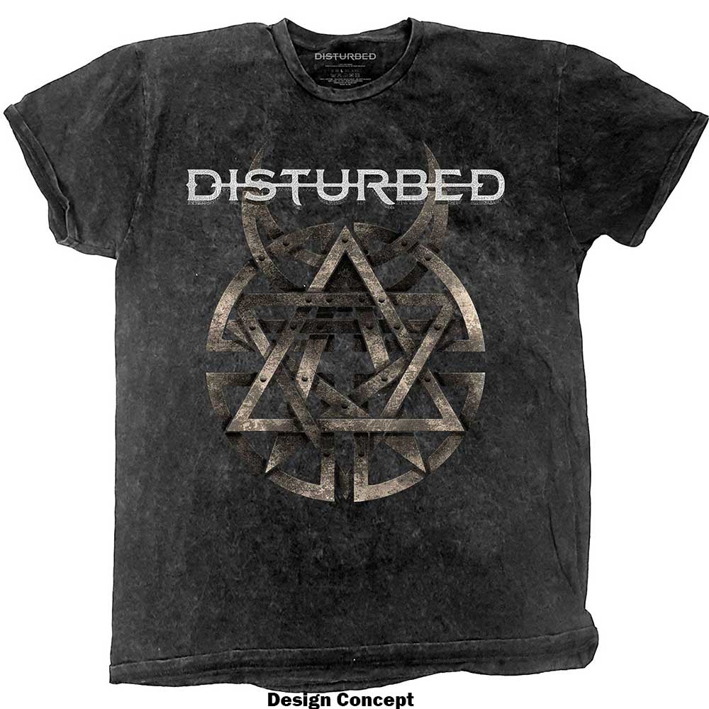 Disturbed Unisex T-Shirt: Riveted (Wash Collection) T-Shirt