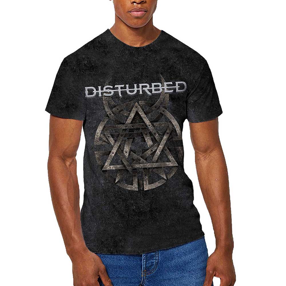 Disturbed Unisex T-Shirt: Riveted (Wash Collection) T-Shirt