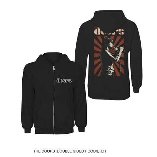 The Doors Unisex Zipped Hoodie: Lizard King (Back Print) Ritshoodie