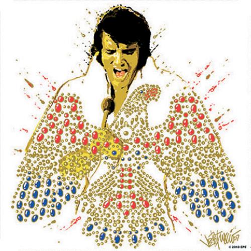 Elvis Presley Single Cork Coaster: American Eagle Onderzetter