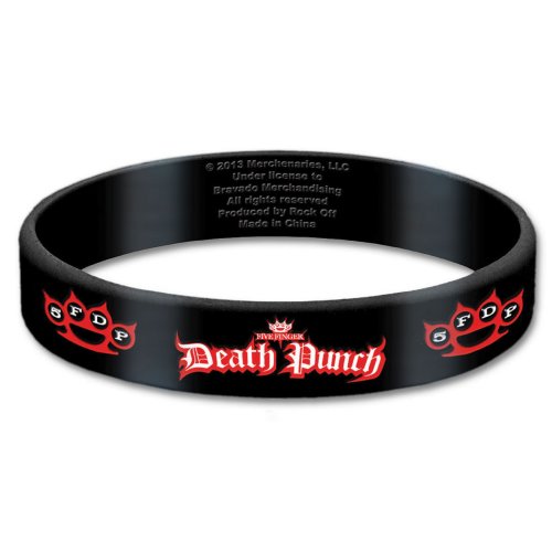 Five Finger Death Punch Gummy Wristband: Logo Polsband