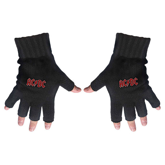 AC/DC Unisex Fingerless Gloves: Classic Red Logo Vingerloze handschoenen