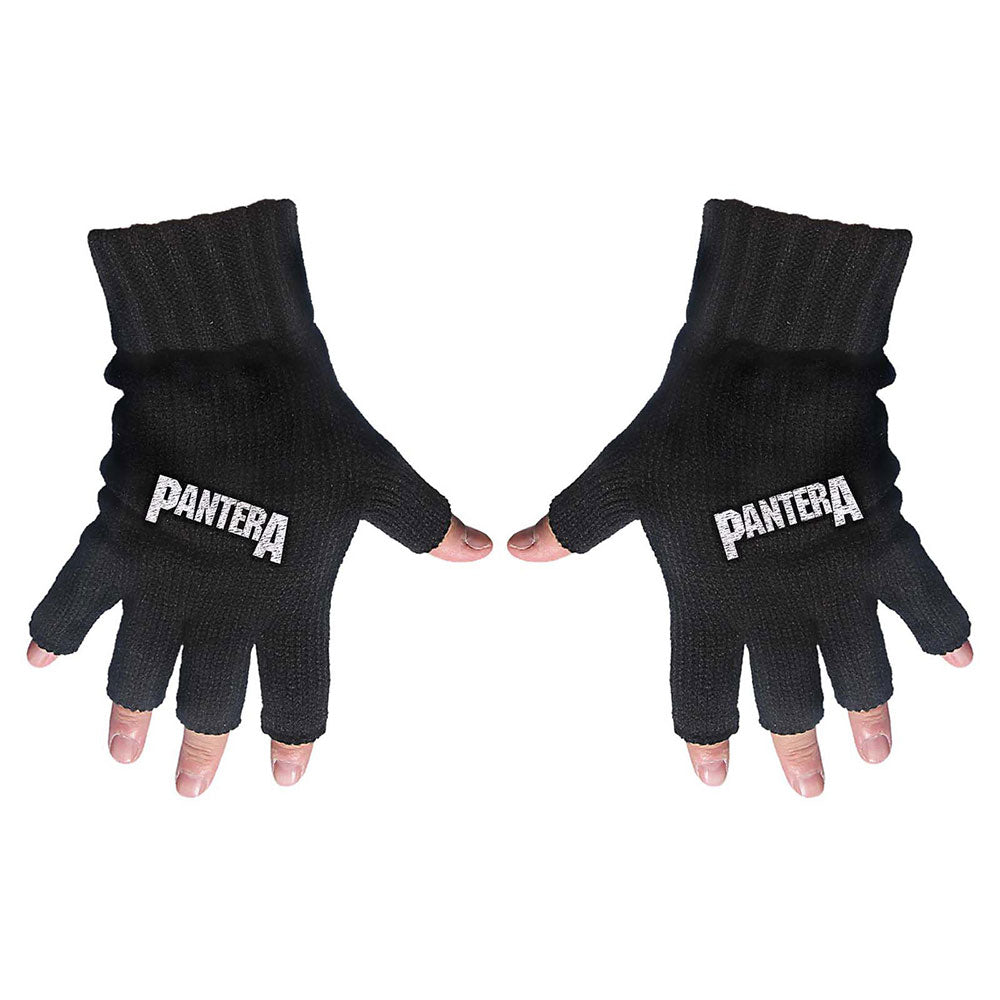 Pantera Unisex Fingerless Gloves: Logo Vingerloze handschoenen