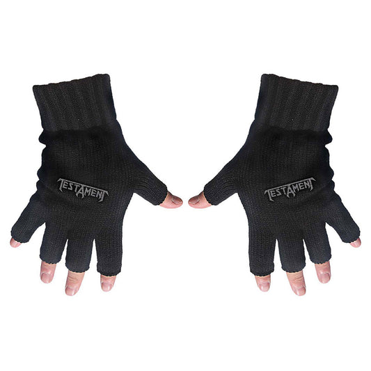 Testament Unisex Fingerless Gloves: Logo Vingerloze handschoenen