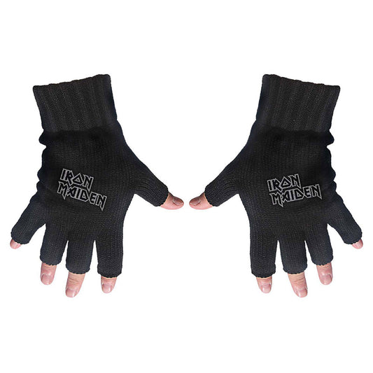 Iron Maiden Unisex Fingerless Gloves: Logo Vingerloze handschoenen