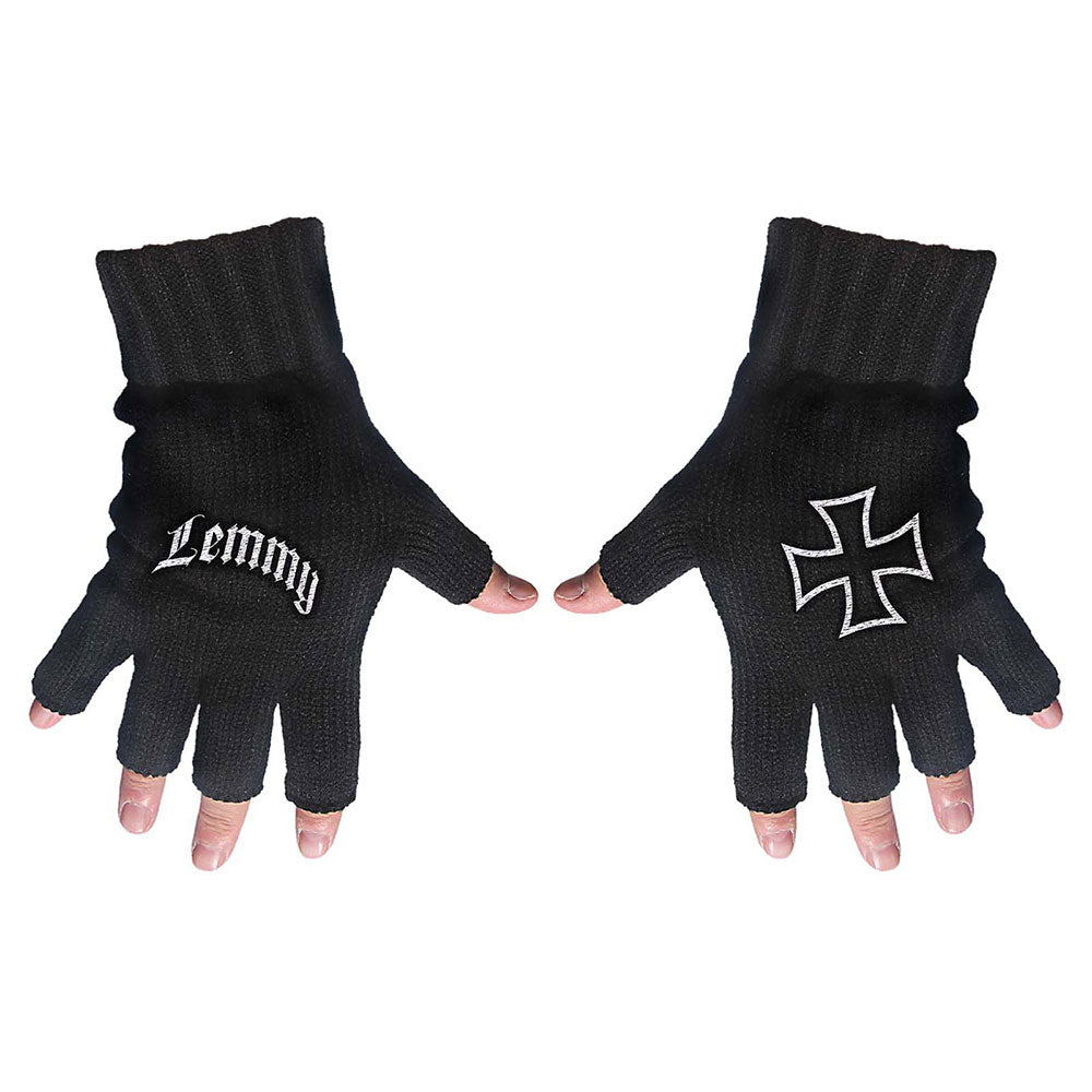 Lemmy Unisex Fingerless Gloves: Logo & Iron Cross Vingerloze handschoenen