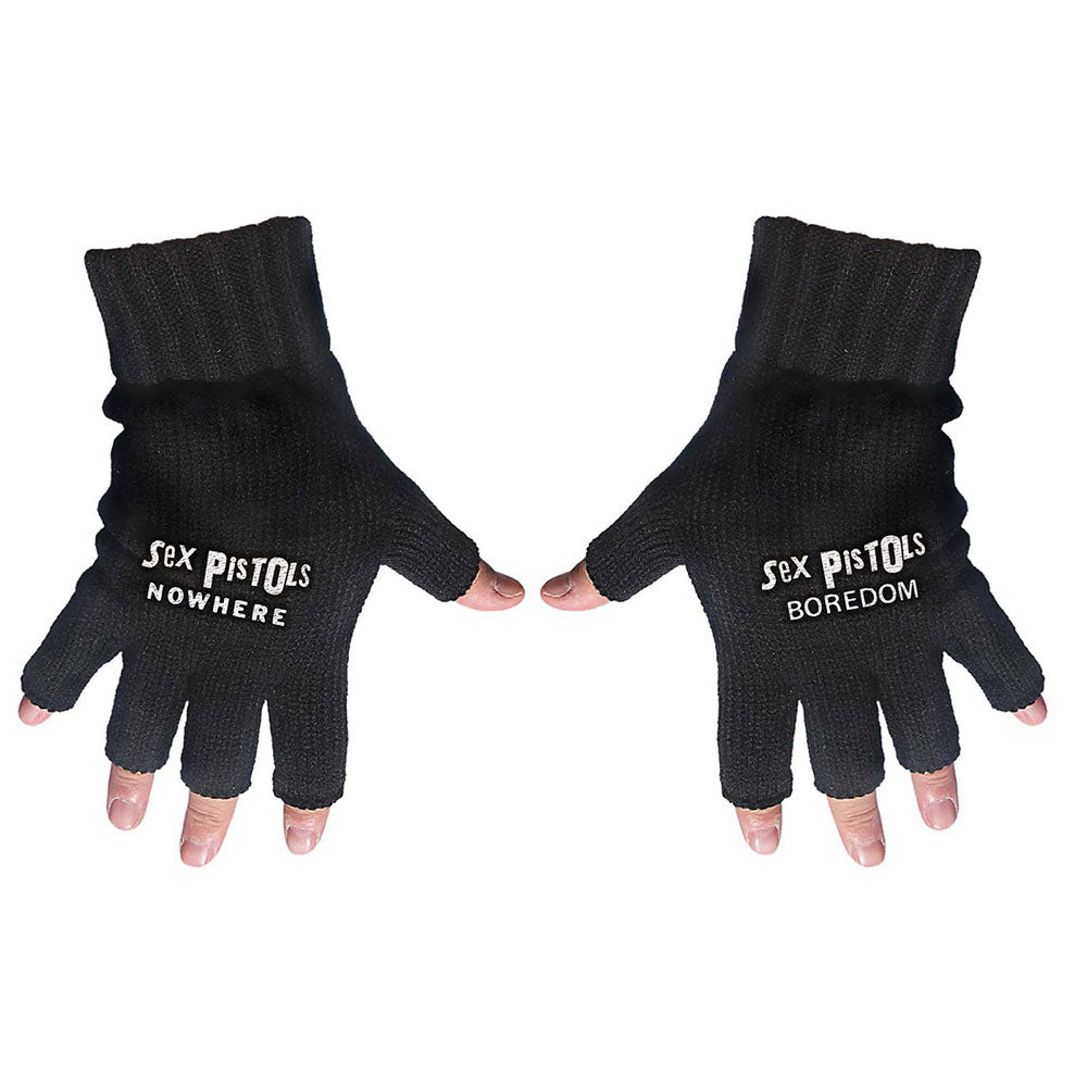 The Sex Pistols Unisex Fingerless Gloves: Nowhere & Boredom Vingerloze handschoenen