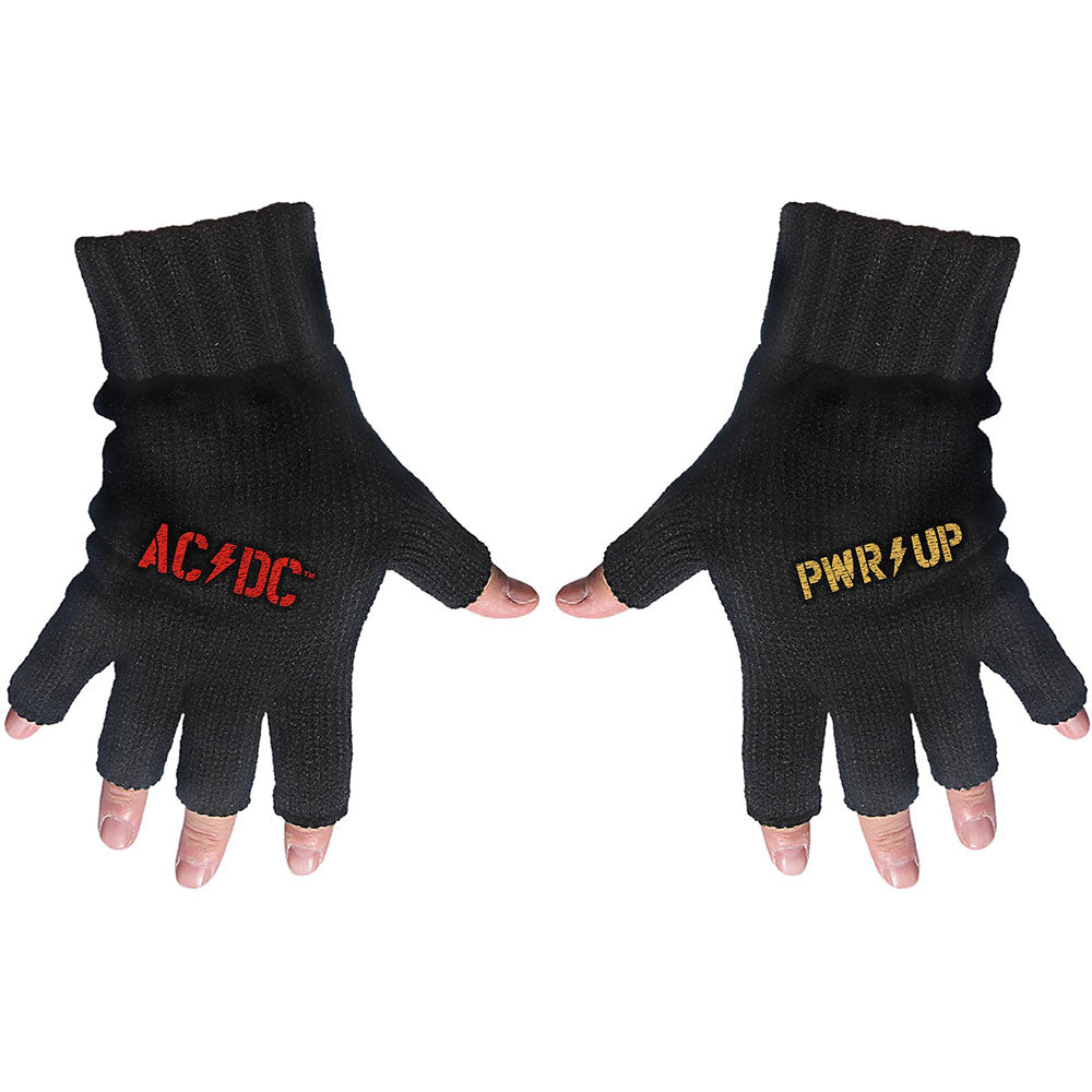 AC/DC Unisex Fingerless Gloves: PWR-UP Logo Vingerloze handschoenen