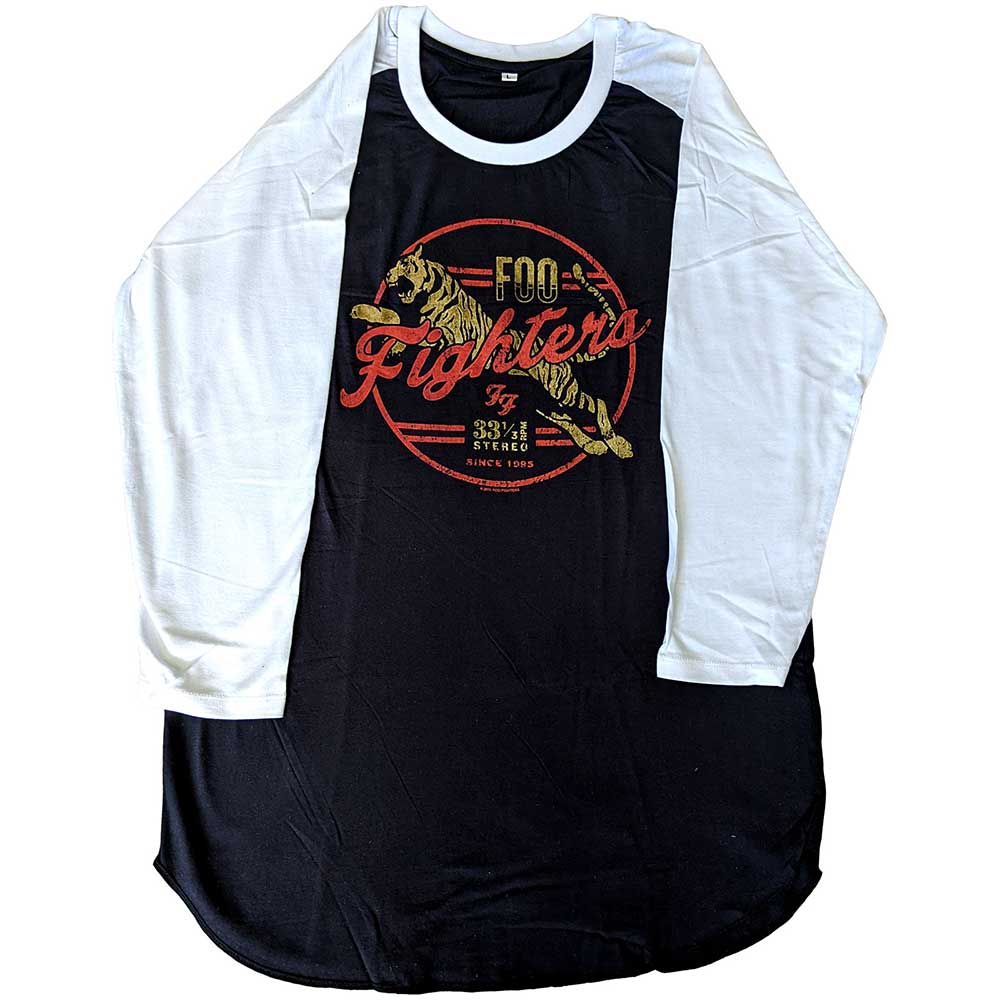 Foo Fighters Unisex Raglan T-Shirt: Tiger Raglan T-Shirt