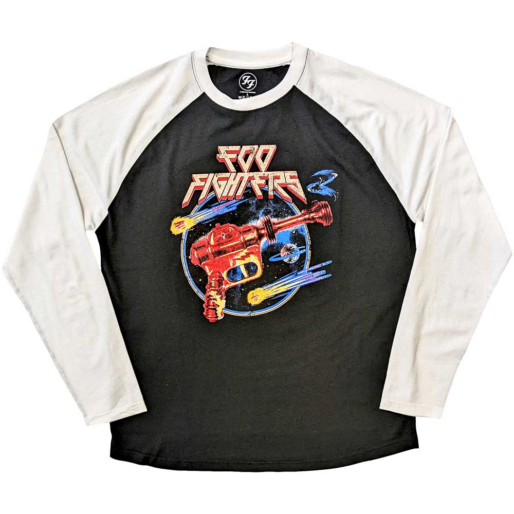 Foo Fighters Unisex Raglan T-Shirt: Ray Gun (Ex-Tour) Raglan T-Shirt
