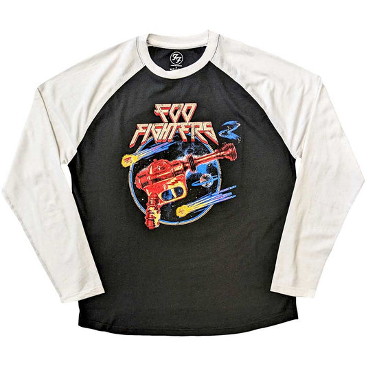 Foo Fighters Unisex Raglan T-Shirt: Ray Gun (Ex-Tour) Raglan T-Shirt