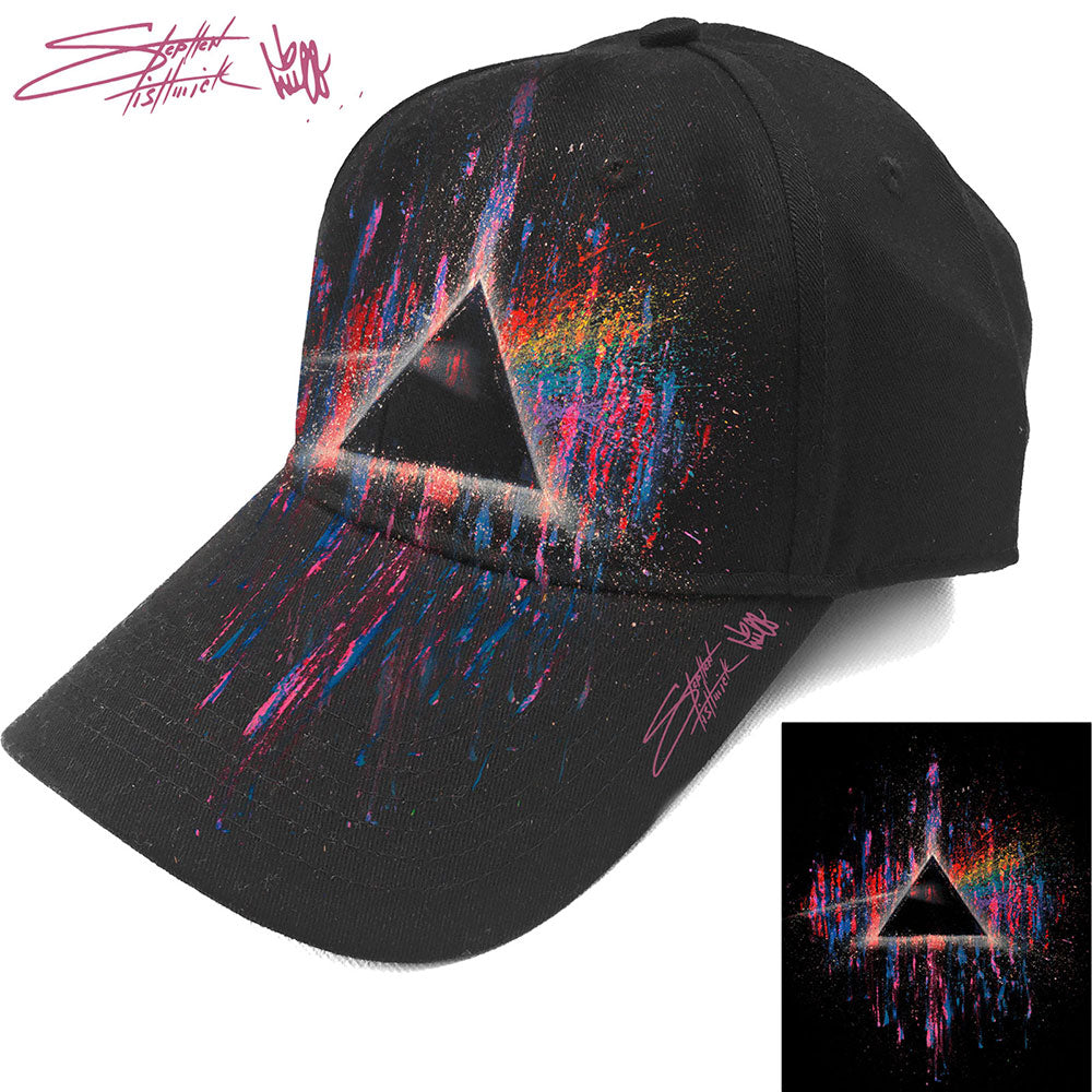 Pink Floyd Unisex Baseball Cap: Dark Side of the Moon Pink Splatter Baseballpet