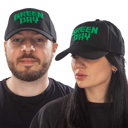 Green Day Unisex Baseball Cap: Dripping Logo Baseballpet