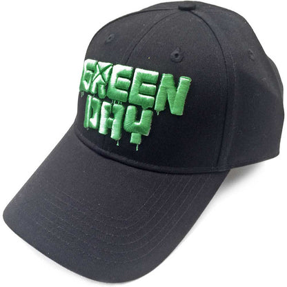 Green Day Unisex Baseball Cap: Dripping Logo Baseballpet