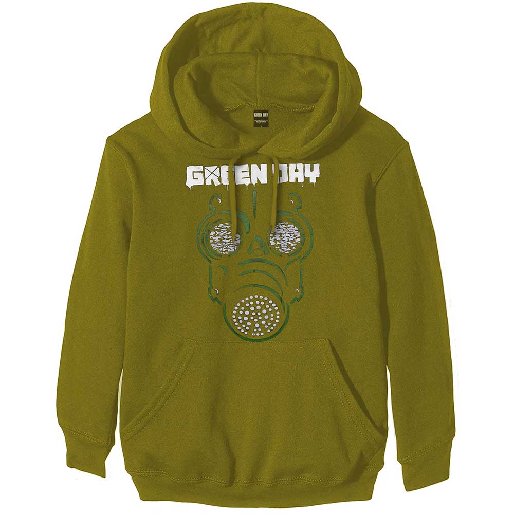 Green Day Unisex Pullover Hoodie: Green Mask Trui met capuchon