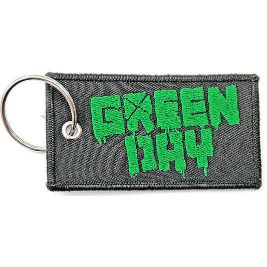 Green Day Keychain: Logo (Double Sided Patch) Sleutelhanger