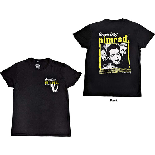 Green Day Unisex T-Shirt: Nimrod Breast Print (Back Print) T-Shirt