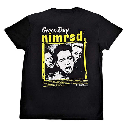Green Day Unisex T-Shirt: Nimrod Breast Print (Back Print) T-Shirt