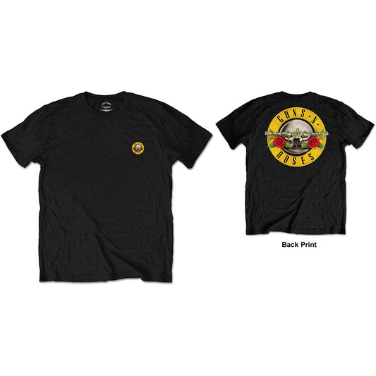 Guns N' Roses Unisex T-Shirt: Classic Logo (Back Print/Retail Pack) T-Shirt