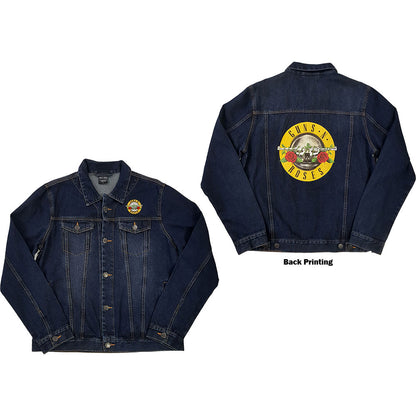 Guns N' Roses Unisex Denim Jacket: Classic Logo (Back Print) Spijkerjas