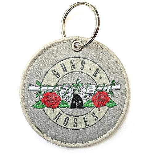 Guns N' Roses Keychain: Silver Circle Logo (Double Sided Patch) Sleutelhanger