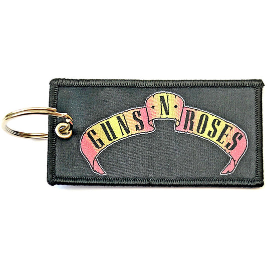 Guns N' Roses Keychain: Scroll Logo (Double Sided Patch) Sleutelhanger