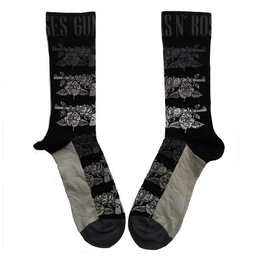 Guns N' Roses Unisex Ankle Socks: Monochrome Pistols (UK Size 7 - 11) Enkelsokken