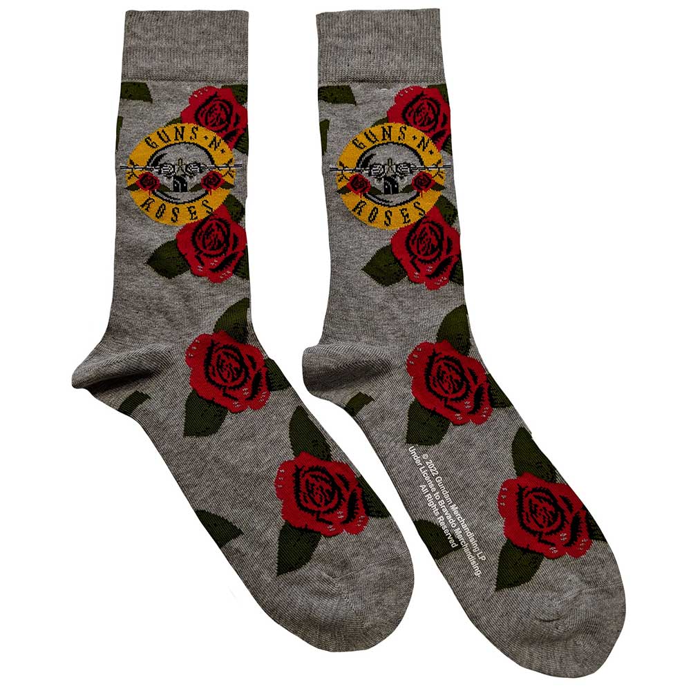 Guns N' Roses Unisex Ankle Socks: Bullet Roses (UK Size 7 - 11) Enkelsokken