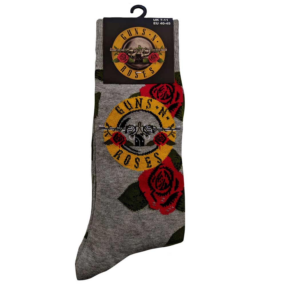 Guns N' Roses Unisex Ankle Socks: Bullet Roses (UK Size 7 - 11) Enkelsokken