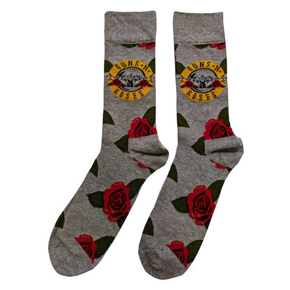 Guns N' Roses Unisex Ankle Socks: Bullet Roses (UK Size 7 - 11) Enkelsokken