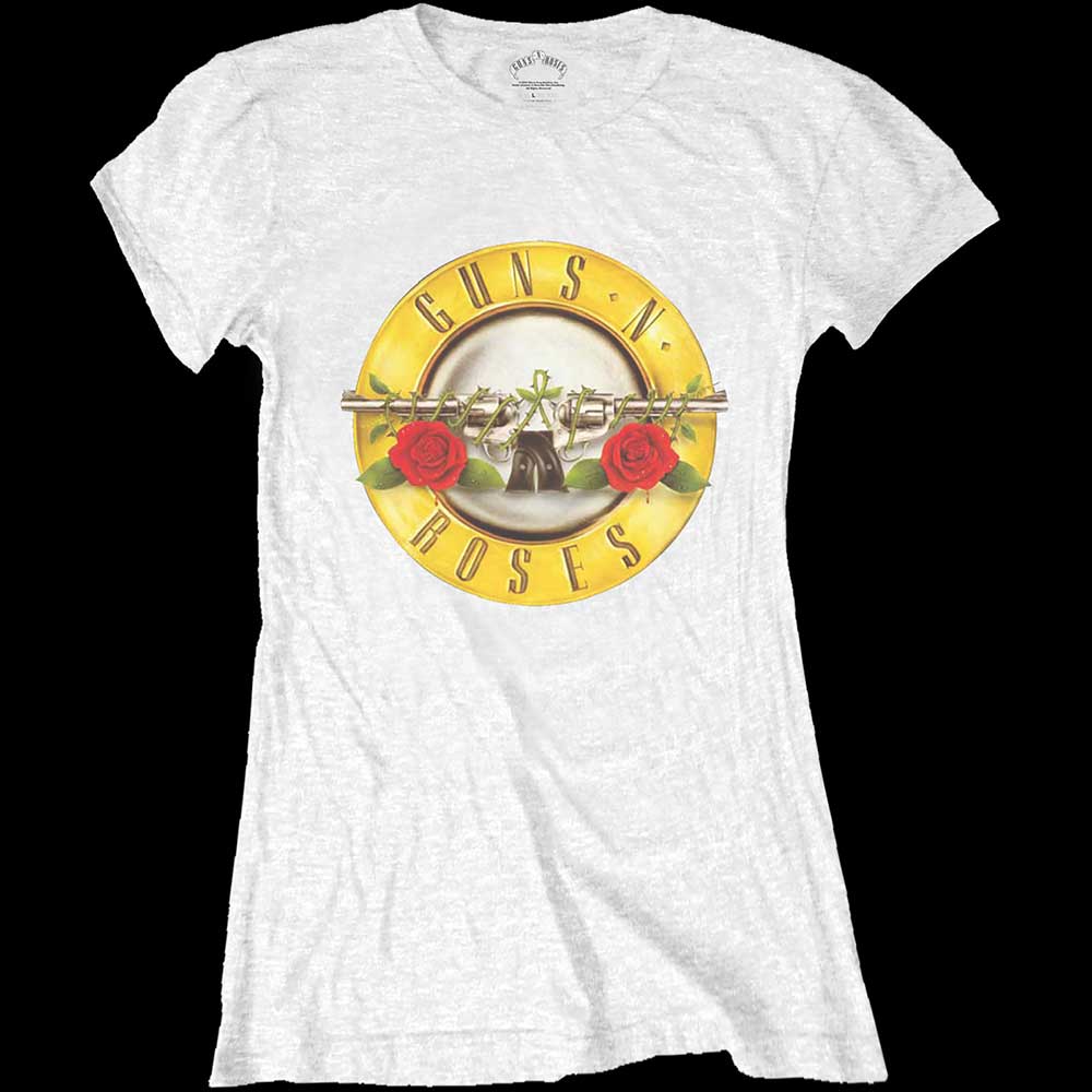 Guns N' Roses Ladies T-Shirt: Classic Bullet Logo (Skinny Fit) T-Shirt