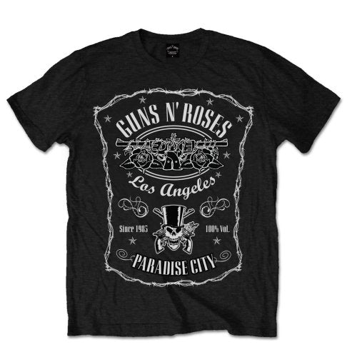 Guns N' Roses Unisex T-Shirt: Paradise City Label T-Shirt