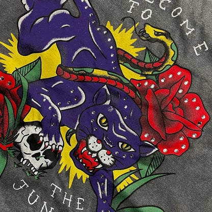 Guns N' Roses Unisex Embellished T-Shirt: Welcome to the Jungle (Diamante) Embellished T-Shirt