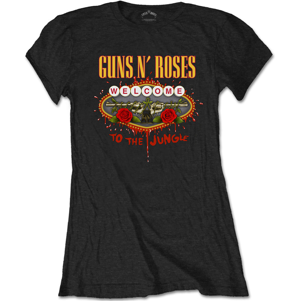 Guns N' Roses Ladies T-Shirt: Welcome to the Jungle T-Shirt