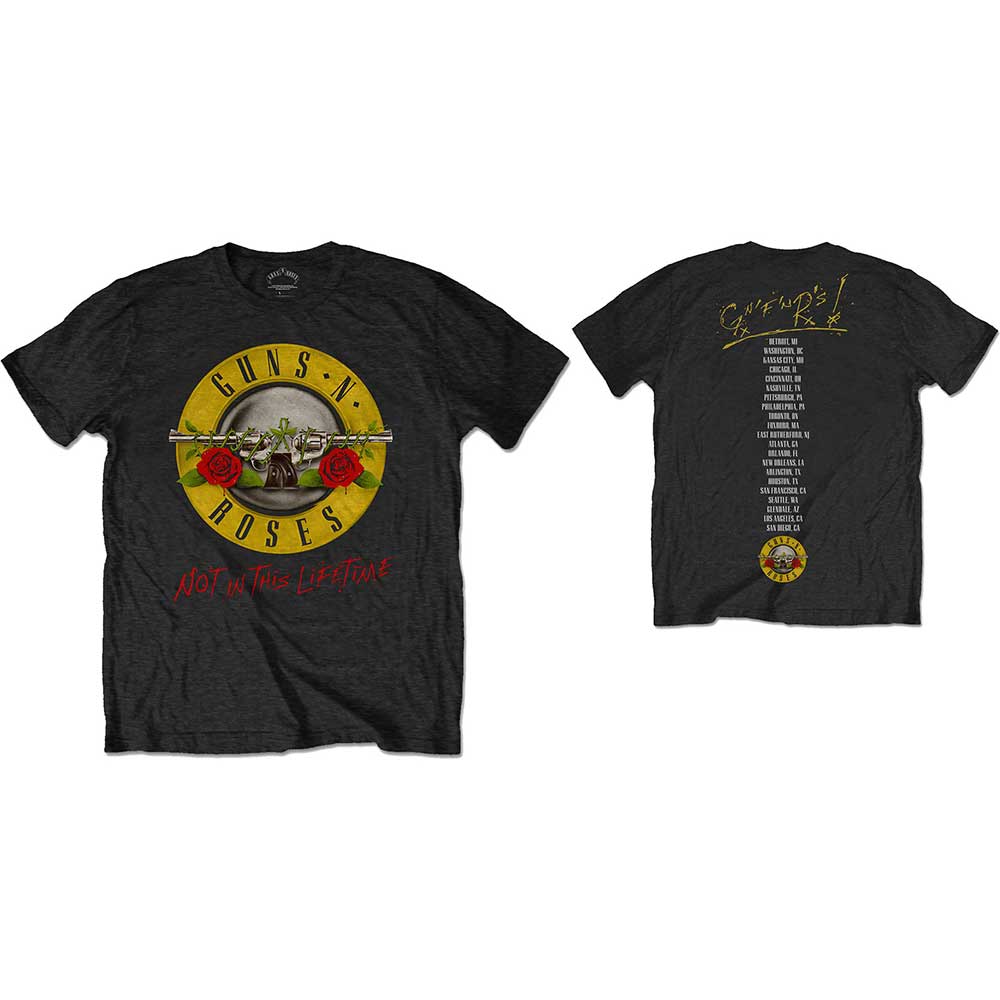 Guns N' Roses Unisex T-Shirt: Not in this Lifetime Tour (Back Print) T-Shirt