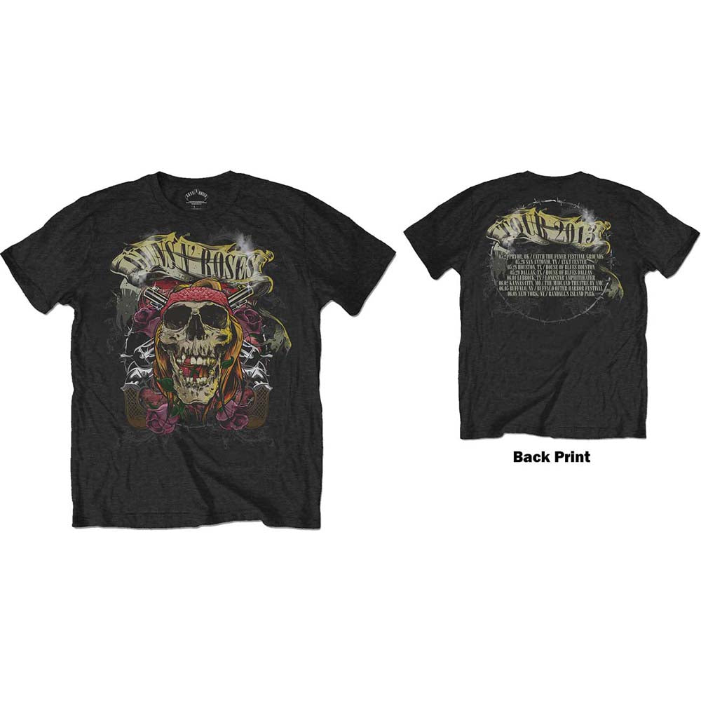 Guns N' Roses Unisex T-Shirt: Trashy Skull (Back Print) T-Shirt