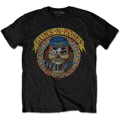 Guns N' Roses Unisex T-Shirt: Skull Circle (Back Print) T-Shirt