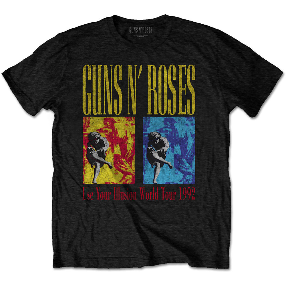 Guns N' Roses Unisex T-Shirt: Use Your Illusion World Tour (Back Print) T-Shirt